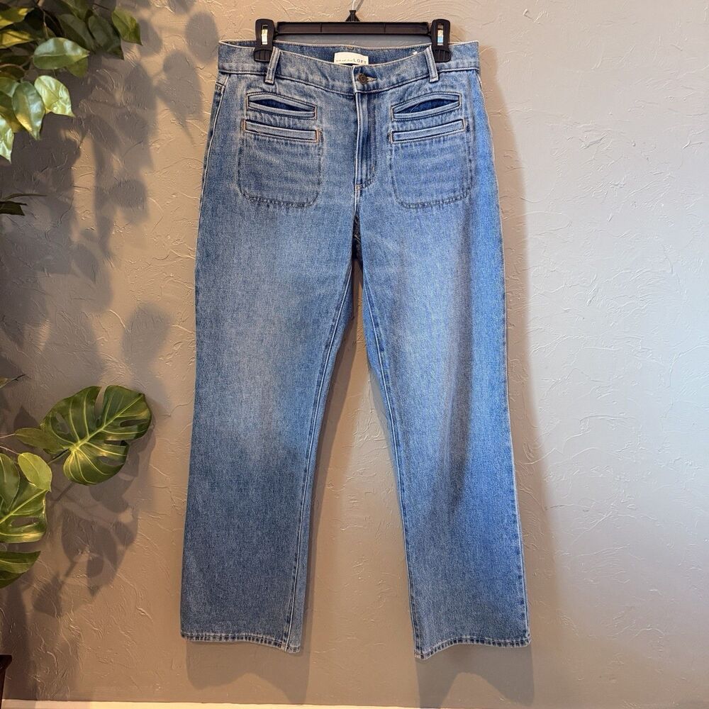 LOFT The Relaxed Straight Jeans 27/ 4 Womens Blue 90s Classic Denim Retro Casual